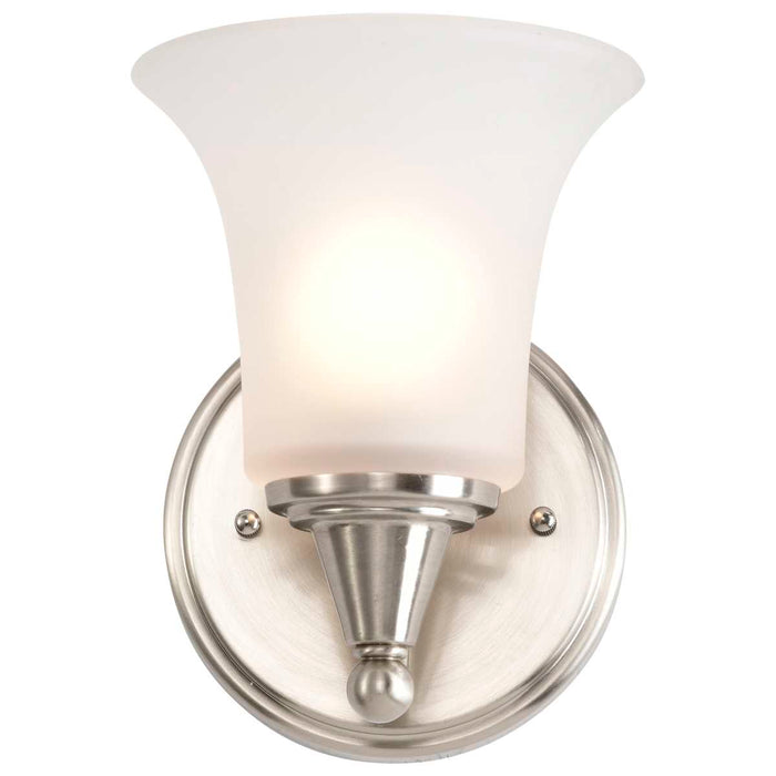 Vanity Nuvo 60-4141 Surrey - 1 Light - Vanity Fixture with Frosted Glass - Brushed Nickel Finish Nuvo
