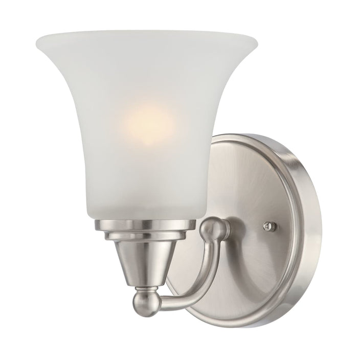 Vanity Nuvo 60-4141 Surrey - 1 Light - Vanity Fixture with Frosted Glass - Brushed Nickel Finish Nuvo