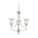 Chandelier Nuvo 60-4145 Surrey - 3 Light - Chandelier with Frosted Glass - Brushed Nickel Finish Nuvo