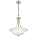 Pendant Nuvo 60-4147 Surrey - 3 Light - Pendant Fixture with Frosted Glass - Brushed Nickel Finish Nuvo