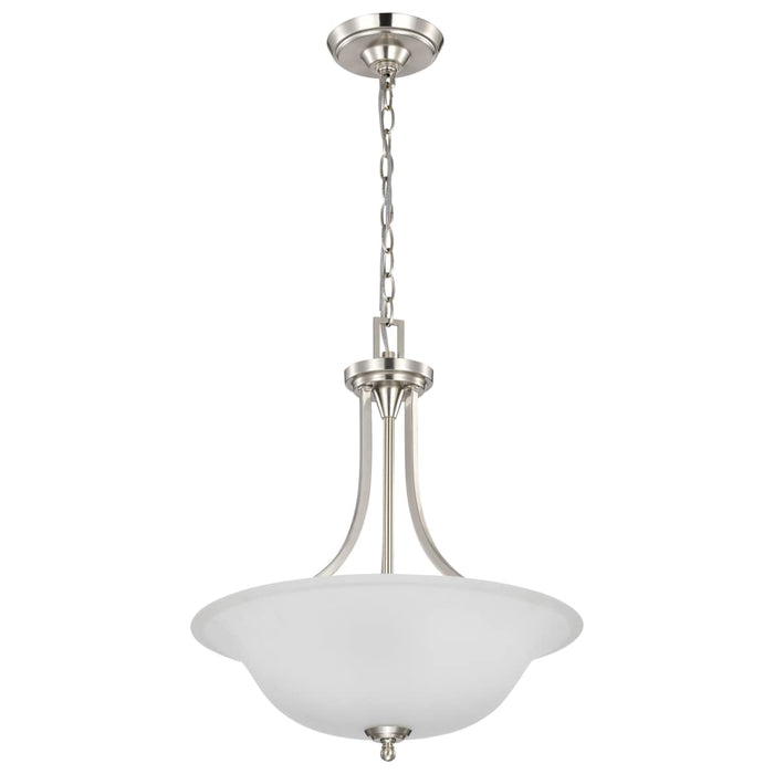 Pendant Nuvo 60-4147 Surrey - 3 Light - Pendant Fixture with Frosted Glass - Brushed Nickel Finish Nuvo