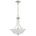 Pendant Nuvo 60-4147 Surrey - 3 Light - Pendant Fixture with Frosted Glass - Brushed Nickel Finish Nuvo