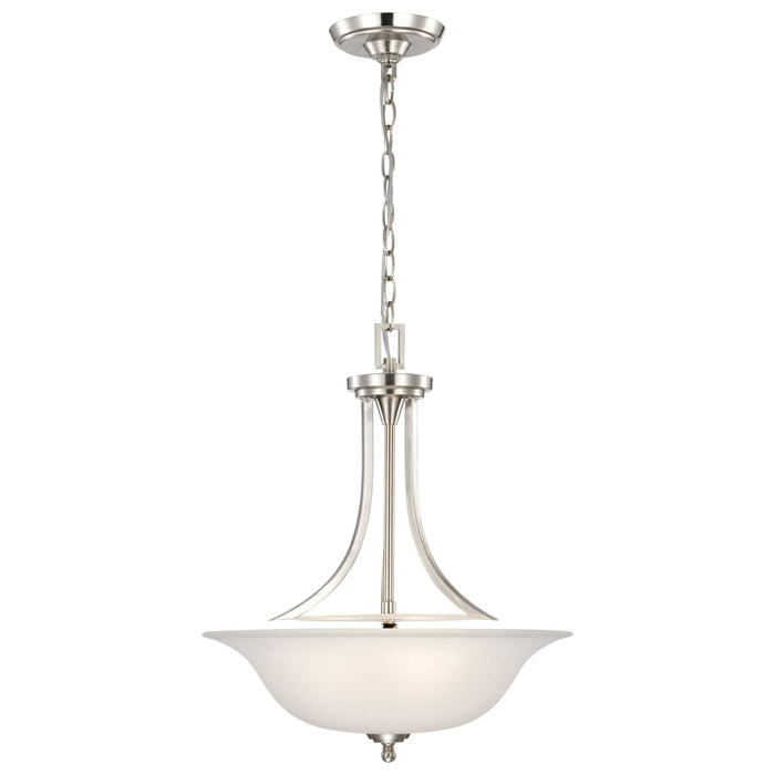 Pendant Nuvo 60-4147 Surrey - 3 Light - Pendant Fixture with Frosted Glass - Brushed Nickel Finish Nuvo
