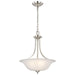 Pendant Nuvo 60-4147 Surrey - 3 Light - Pendant Fixture with Frosted Glass - Brushed Nickel Finish Nuvo