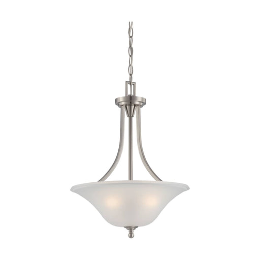 Pendant Nuvo 60-4147 Surrey - 3 Light - Pendant Fixture with Frosted Glass - Brushed Nickel Finish Nuvo