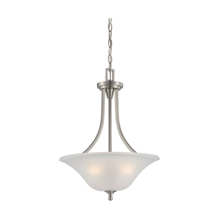 Pendant Nuvo 60-4147 Surrey - 3 Light - Pendant Fixture with Frosted Glass - Brushed Nickel Finish Nuvo