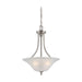 Pendant Nuvo 60-4147 Surrey - 3 Light - Pendant Fixture with Frosted Glass - Brushed Nickel Finish Nuvo