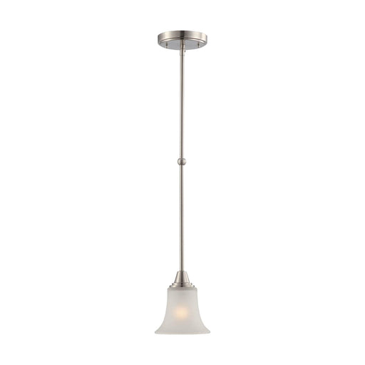 Mini Pendant Nuvo 60-4148 Surrey - 1 Light - Mini Pendant with Frosted Glass - Brushed Nickel Finish Nuvo