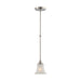 Mini Pendant Nuvo 60-4148 Surrey - 1 Light - Mini Pendant with Frosted Glass - Brushed Nickel Finish Nuvo