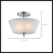 Semi Flush Nuvo 60-4151 Surrey - 3 Light - Semi-Flush Fixture with Frosted Glass - Brushed Nickel Finish Nuvo