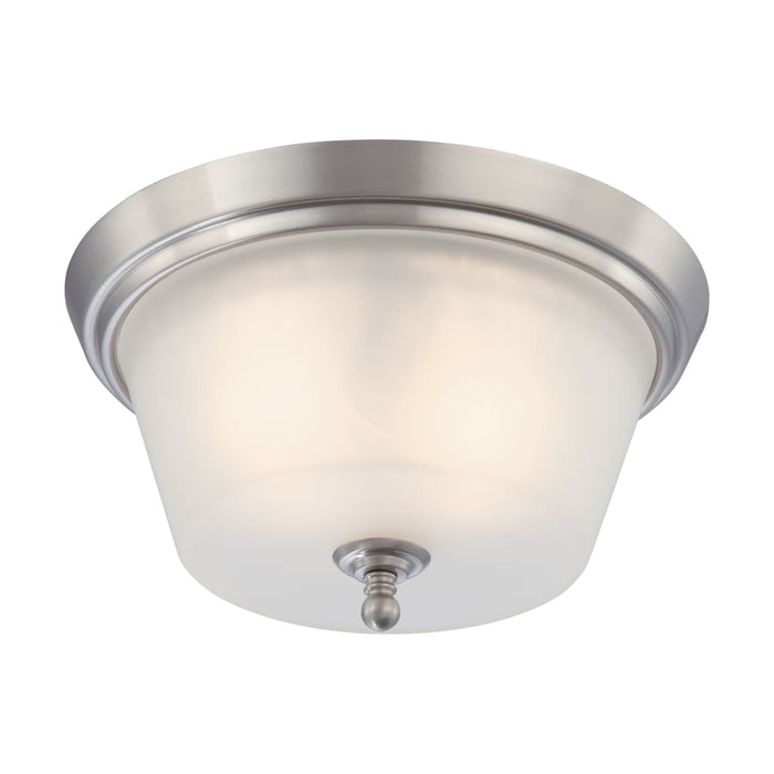Flush Mount Nuvo 60-4152 Surrey - 2 Light - Flush Dome Fixture with Frosted Glass - Brushed Nickel Finish Nuvo