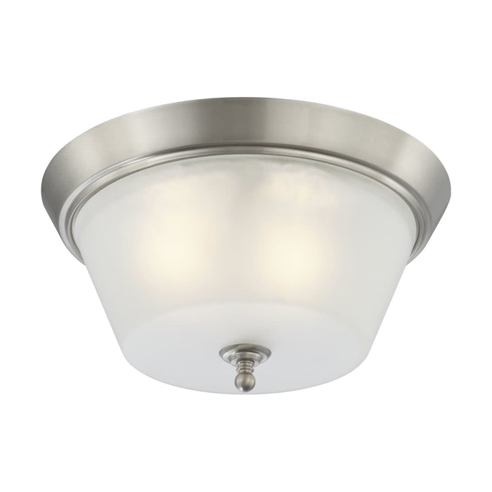 Flush Mount Nuvo 60-4153 Surrey - 3 Light - Flush Dome Fixture with Frosted Glass - Brushed Nickel Finish Nuvo