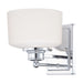 Vanity Nuvo 60-4581 Soho - 1 Light - Vanity Fixture with Satin White Glass - Polished Chrome Finish Nuvo