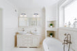 Vanity Nuvo 60-4582 Soho - 2 Light - Vanity Fixture with Satin White Glass - Polished Chrome Finish Nuvo