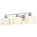 Vanity Nuvo 60-4583 Soho - 3 Light - Vanity Fixture with Satin White Glass - Polished Chrome Finish Nuvo