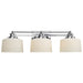 Vanity Nuvo 60-4583 Soho - 3 Light - Vanity Fixture with Satin White Glass - Polished Chrome Finish Nuvo