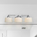 Vanity Nuvo 60-4583 Soho - 3 Light - Vanity Fixture with Satin White Glass - Polished Chrome Finish Nuvo