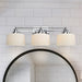 Vanity Nuvo 60-4583 Soho - 3 Light - Vanity Fixture with Satin White Glass - Polished Chrome Finish Nuvo
