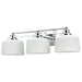 Vanity Nuvo 60-4583 Soho - 3 Light - Vanity Fixture with Satin White Glass - Polished Chrome Finish Nuvo