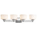 Vanity Nuvo 60-4584 Soho - 4 Light - Vanity Fixture with Satin White Glass - Polished Chrome Finish Nuvo