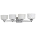 Vanity Nuvo 60-4584 Soho - 4 Light - Vanity Fixture with Satin White Glass - Polished Chrome Finish Nuvo