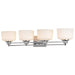 Vanity Nuvo 60-4584 Soho - 4 Light - Vanity Fixture with Satin White Glass - Polished Chrome Finish Nuvo