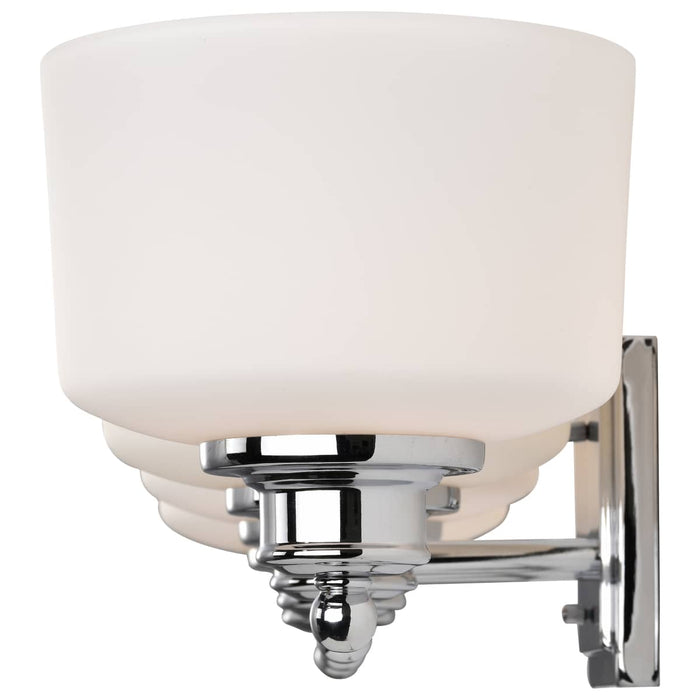 Vanity Nuvo 60-4584 Soho - 4 Light - Vanity Fixture with Satin White Glass - Polished Chrome Finish Nuvo