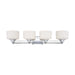 Vanity Nuvo 60-4584 Soho - 4 Light - Vanity Fixture with Satin White Glass - Polished Chrome Finish Nuvo