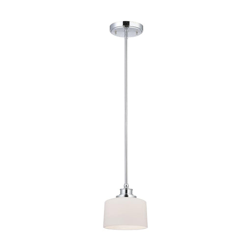 Mini Pendant Nuvo 60-4588 Soho - 1 Light - Mini Pendant with Satin White Glass - Polished Chrome Finish Nuvo
