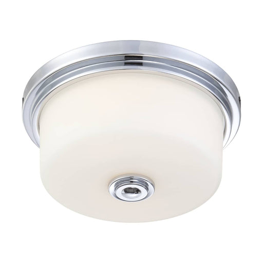Flush Mount Nuvo 60-4591 Soho - 2 Light - Medium Flush Fixture with Satin White Glass - Polished Chrome Finish Nuvo