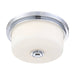 Flush Mount Nuvo 60-4591 Soho - 2 Light - Medium Flush Fixture with Satin White Glass - Polished Chrome Finish Nuvo