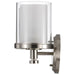 Vanity Nuvo 60-4642 Decker - 2 Light - Vanity Fixture with Clear and Frosted Glass - Brushed Nickel Finish Nuvo