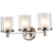 Vanity Nuvo 60-4643 Decker - 3 Light - Vanity Fixture with Clear and Frosted Glass - Brushed Nickel Finish Nuvo