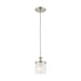 Mini Pendant Nuvo 60-4648 Decker - 1 Light - Mini Pendant with Clear and Frosted Glass - Brushed Nickel Finish Nuvo