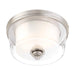 Flush Mount Nuvo 60-4651 Decker - 2 Light - Medium Flush Fixture with Clear and Frosted Glass - Brushed Nickel Finish Nuvo