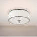 Flush Mount Nuvo 60-4741 Candice - 3 Light - Flush Dome Fixture with Pleated White Shade - Brushed Nickel Finish Nuvo
