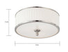 Flush Mount Nuvo 60-4741 Candice - 3 Light - Flush Dome Fixture with Pleated White Shade - Brushed Nickel Finish Nuvo