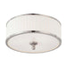 Flush Mount Nuvo 60-4741 Candice - 3 Light - Flush Dome Fixture with Pleated White Shade - Brushed Nickel Finish Nuvo