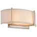 Sconce Nuvo 60-4754 Gemini - 2 Light - Wall Sconce with Slate Gray Fabric Shade - Brushed Nickel Finish Nuvo