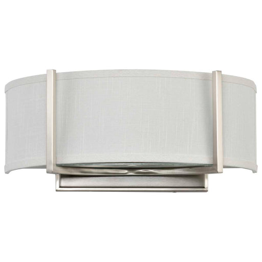 Sconce Nuvo 60-4754 Gemini - 2 Light - Wall Sconce with Slate Gray Fabric Shade - Brushed Nickel Finish Nuvo