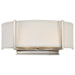 Sconce Nuvo 60-4754 Gemini - 2 Light - Wall Sconce with Slate Gray Fabric Shade - Brushed Nickel Finish Nuvo