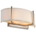 Sconce Nuvo 60-4754 Gemini - 2 Light - Wall Sconce with Slate Gray Fabric Shade - Brushed Nickel Finish Nuvo