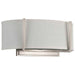 Sconce Nuvo 60-4754 Gemini - 2 Light - Wall Sconce with Slate Gray Fabric Shade - Brushed Nickel Finish Nuvo