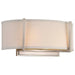 Sconce Nuvo 60-4754 Gemini - 2 Light - Wall Sconce with Slate Gray Fabric Shade - Brushed Nickel Finish Nuvo
