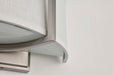 Sconce Nuvo 60-4754 Gemini - 2 Light - Wall Sconce with Slate Gray Fabric Shade - Brushed Nickel Finish Nuvo