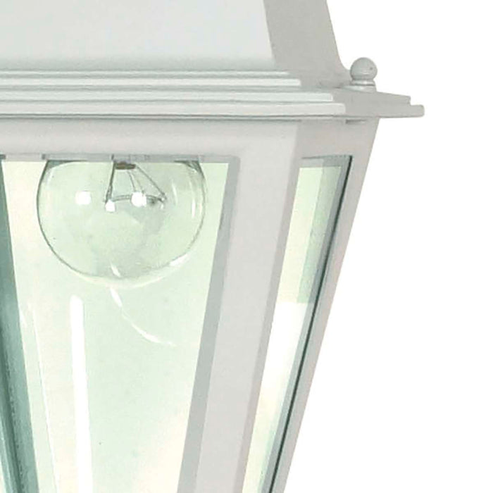 Hanging Lantern Nuvo 60-487 Briton - 1 Light - 10 in. - Hanging Lantern with Clear Glass - White Finish Nuvo