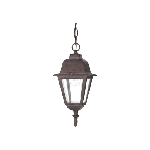 Hanging Lantern Nuvo 60-488 Briton - 1 Light - 10 in. - Hanging Lantern with Clear Glass - Old Bronze Finish Nuvo
