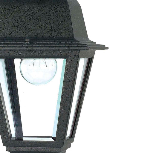 Hanging Lantern Nuvo 60-489 Briton - 1 Light - 10 in. - Hanging Lantern with Clear Glass - Textured Black Finish Nuvo