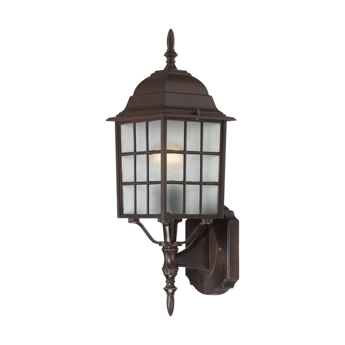 Wall Lantern Nuvo 60-4902 Adams - 1 Light - 18 in. - Outdoor Wall with Frosted Glass - Rustic Bronze Finish Nuvo