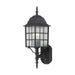 Wall Lantern Nuvo 60-4903 Adams - 1 Light - 18 in. - Outdoor Wall with Frosted Glass - Textured Black Finish Nuvo